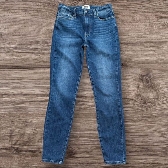 PAIGE Houston Ankle Jeans Women's Classic Blue Skinny Jeans Size 27 Dark Wash - Picture 1 of 10